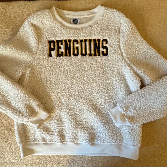 NHL Sweaters - NHL Penguins White Sherpa Sweater